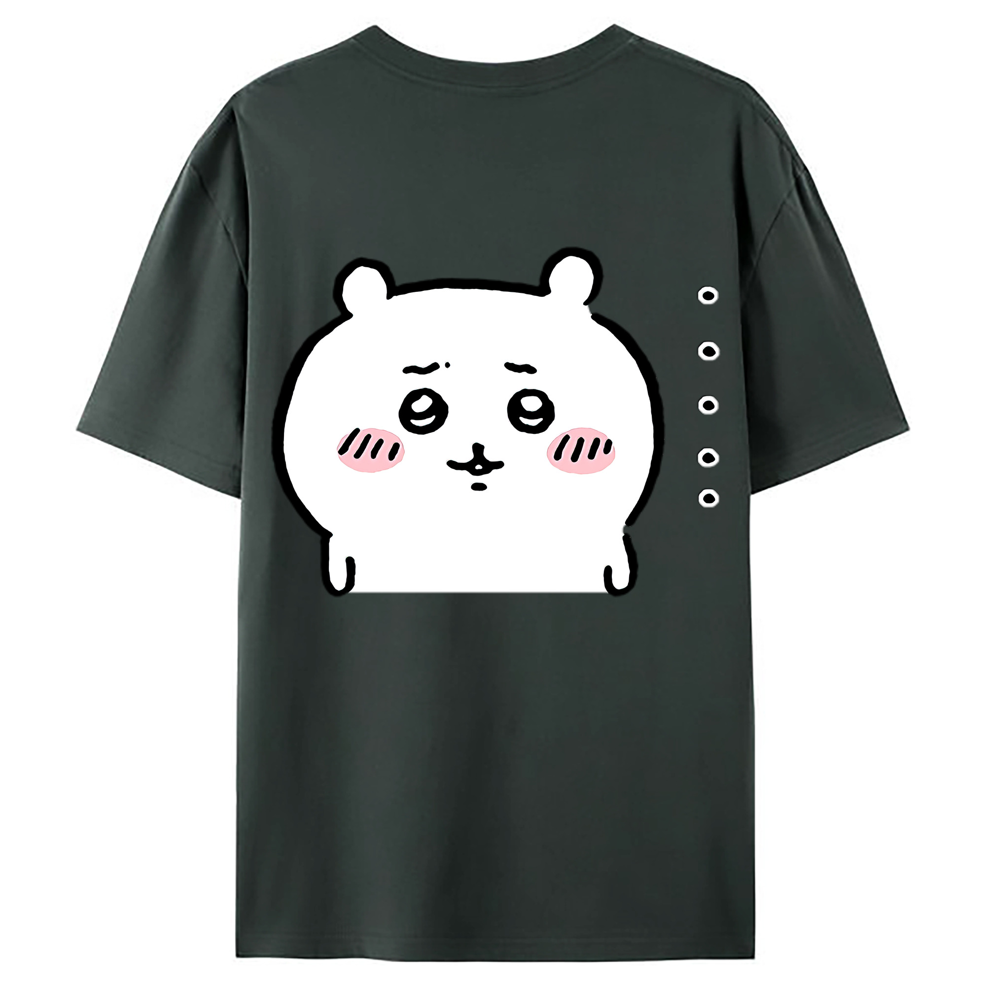 （画像用） ちいかわ ちいかわ Chii-kawa chiikawa 綿100％ メンズ半袖Tシャツ（バックプリント） 通気性